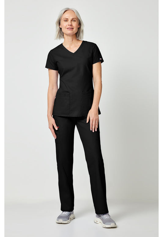 EDS Signature 85906 Women's V-Neck Scrub Top Black