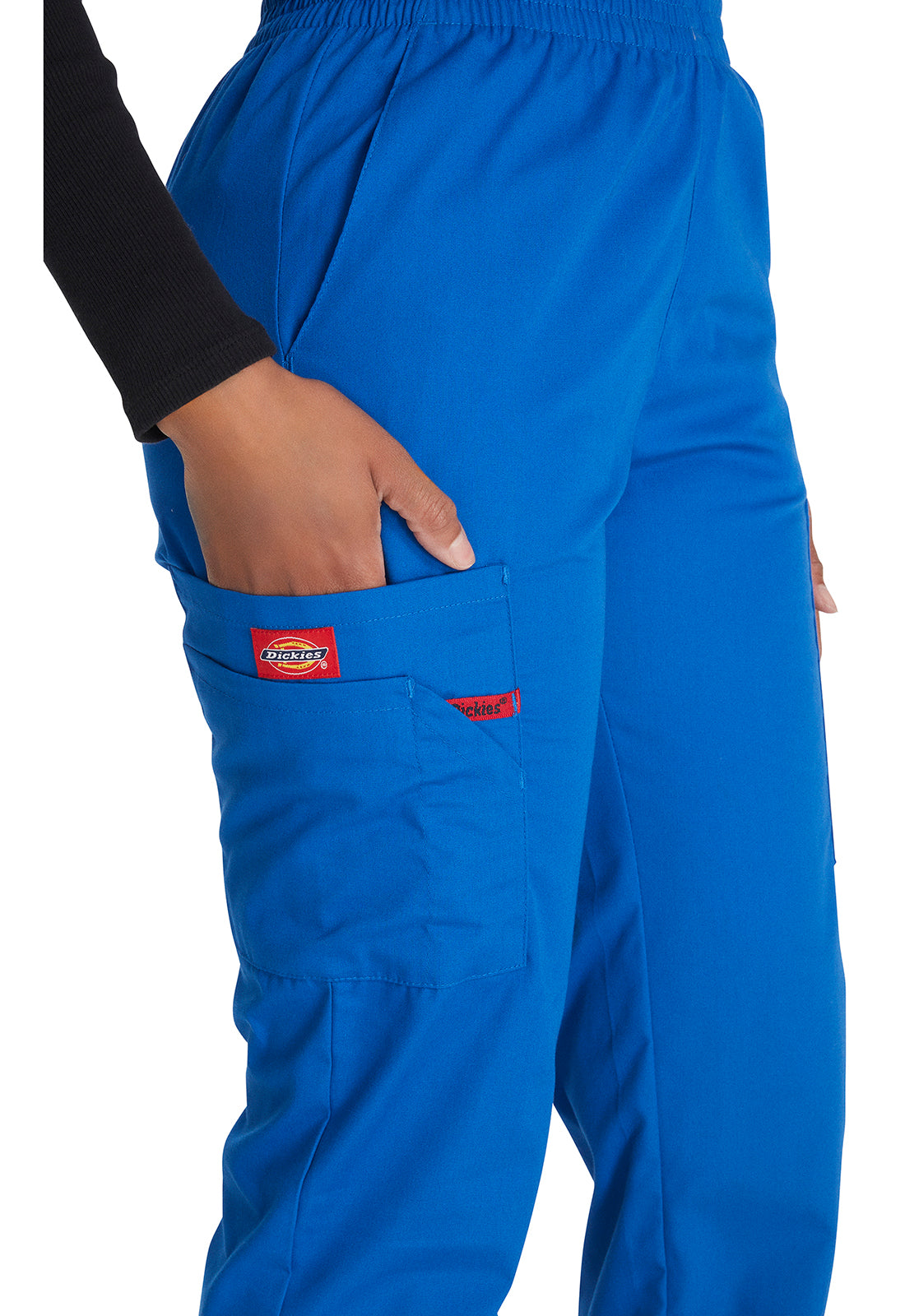EDS Signature 86106 Women's Natural Rise Tapered Leg Pull-On Scrub Pants Royal
