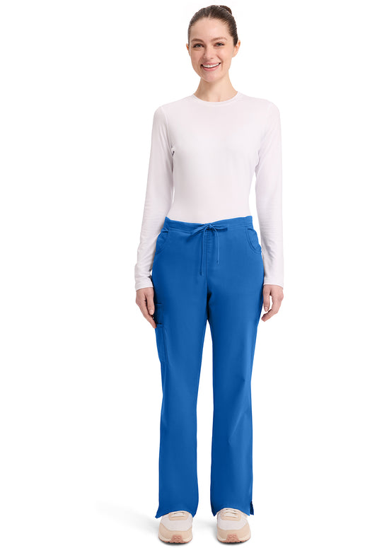 EDS Signature 86206 Women's Mid Rise Drawstring Cargo Scrub Pants Royal
