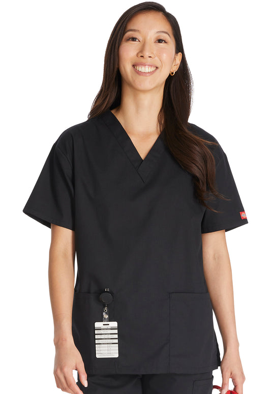 EDS Signature 86706 Women's V-Neck Scrub Top Black