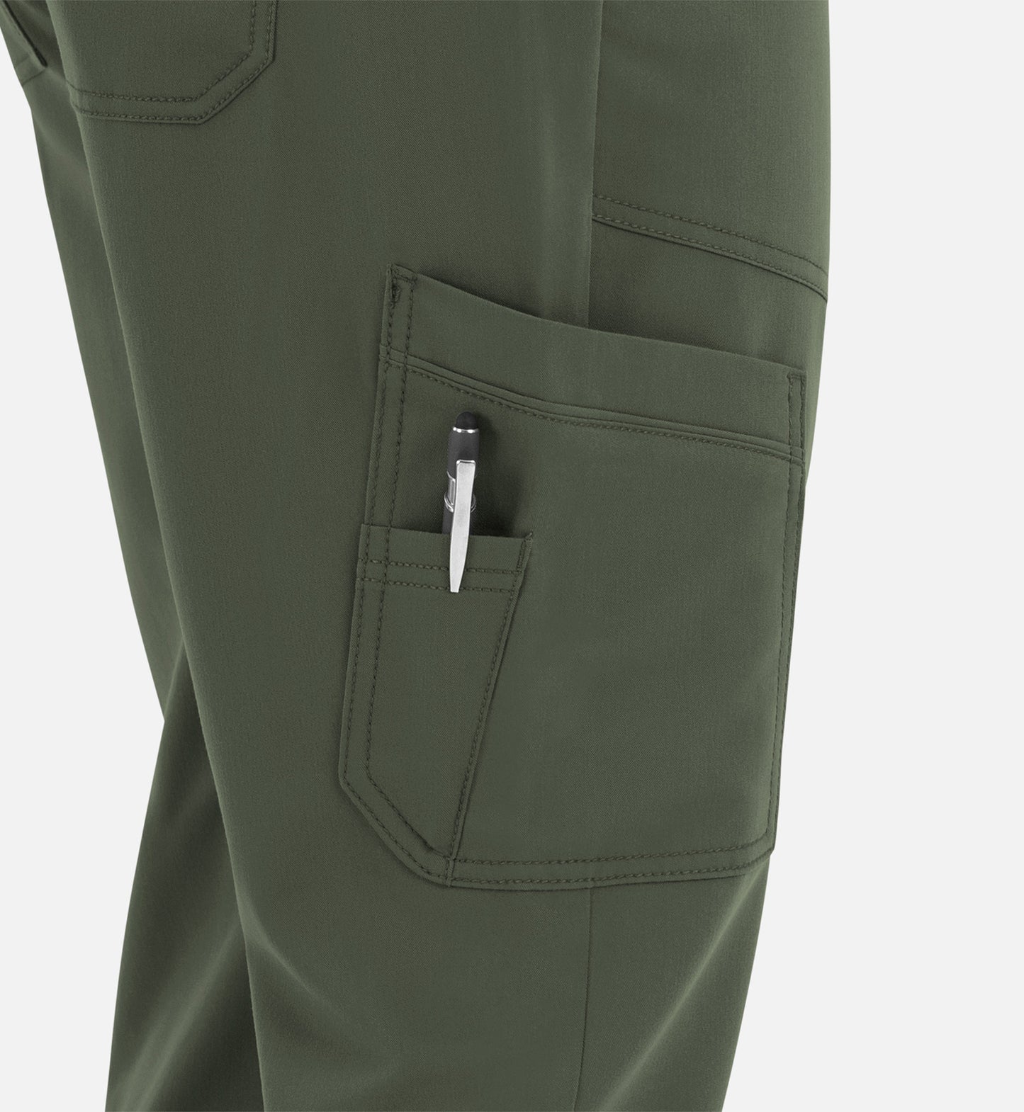 Matrix Pro Men's 8901 Men's Half Elastic Waistband Cargo Pants Olive