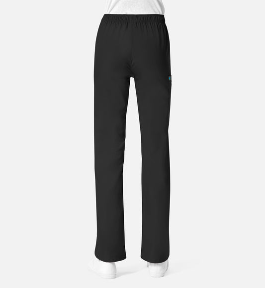 Core 9016 Women's Full Elastic Waistband Cargo Pants Black