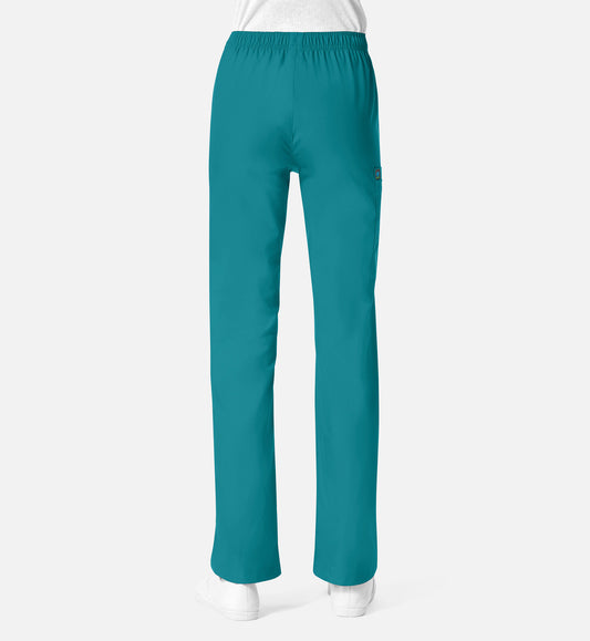 Core 9016 Women's Full Elastic Waistband Cargo Pants Lake Blue