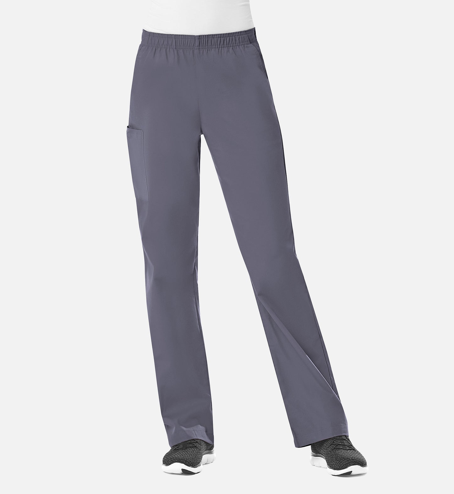Core 9016 Women's Full Elastic Waistband Cargo Pants Pewter