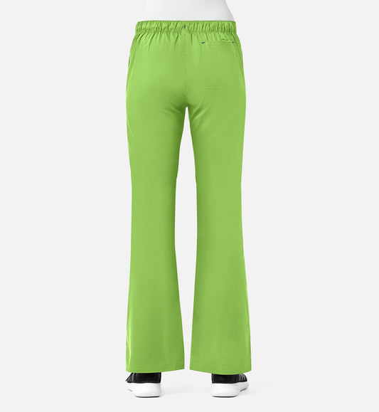 Blossom 9102 Multi-Pocket Flare Pants Apple Green
