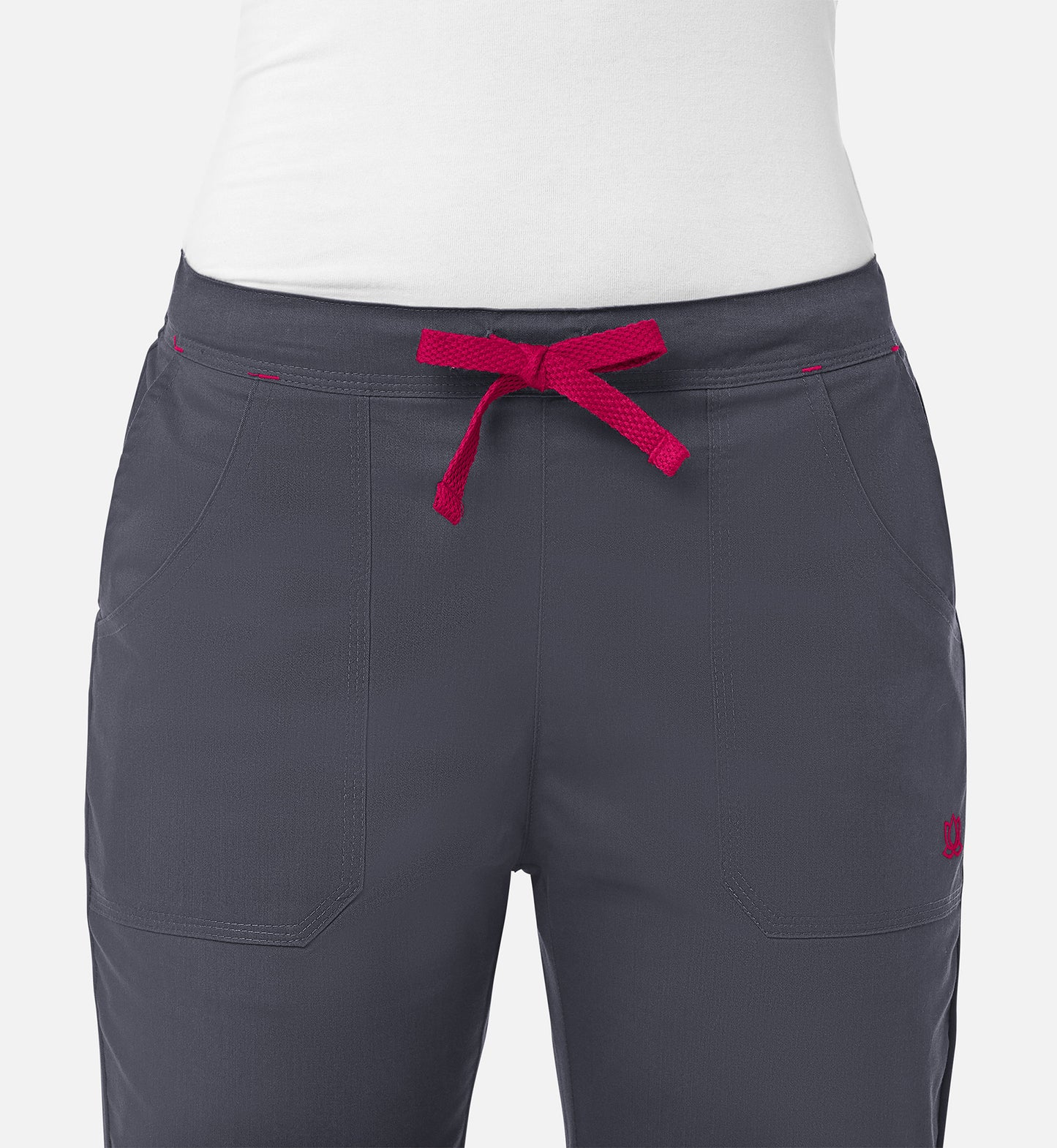 Blossom 9102 Multi-Pocket Flare Pants Charcoal