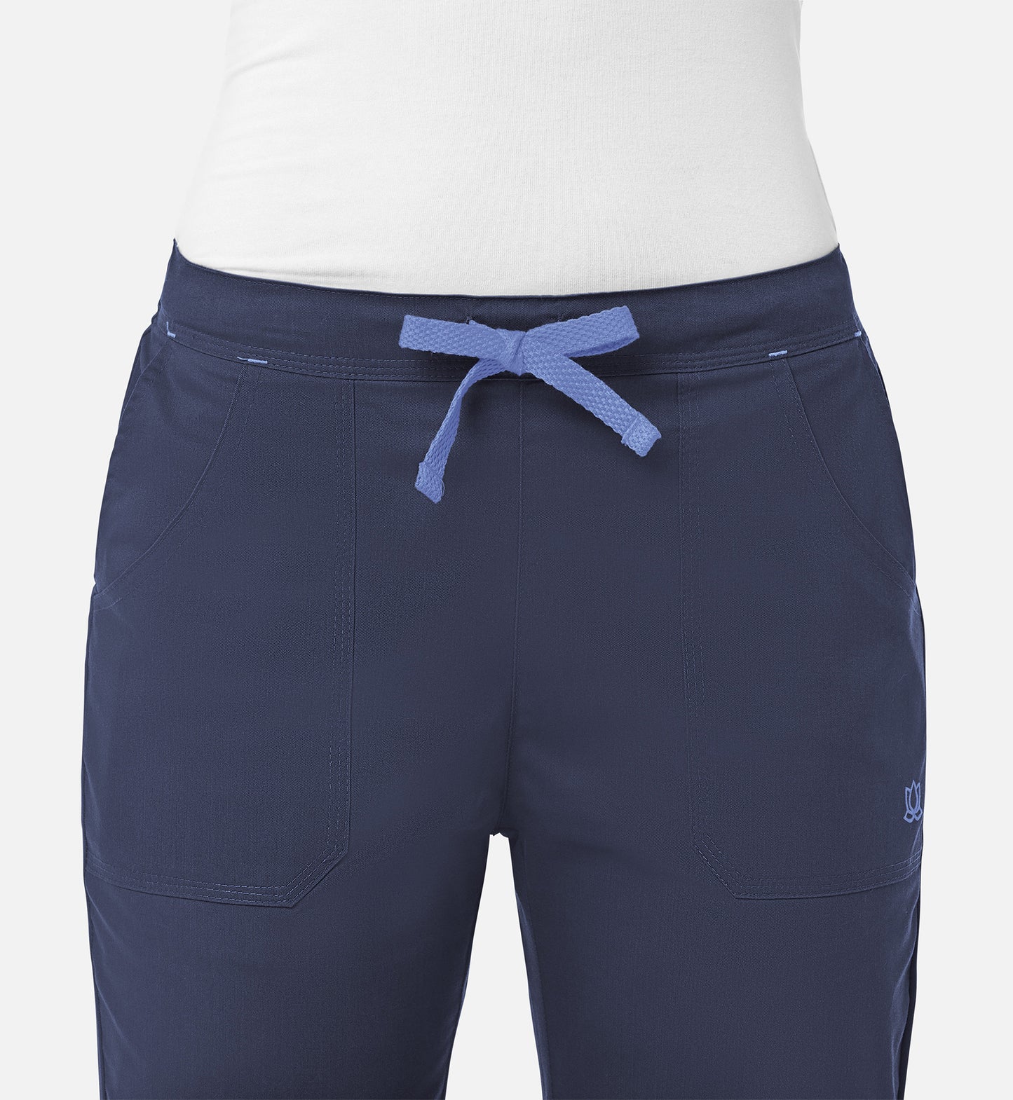 Blossom 9102 Multi-Pocket Flare Pants Navy