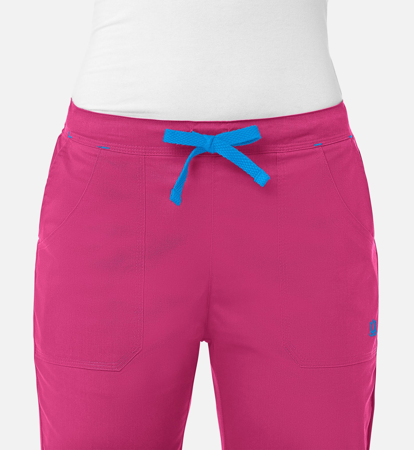 Blossom 9102 Multi-Pocket Flare Pants Passion Pink