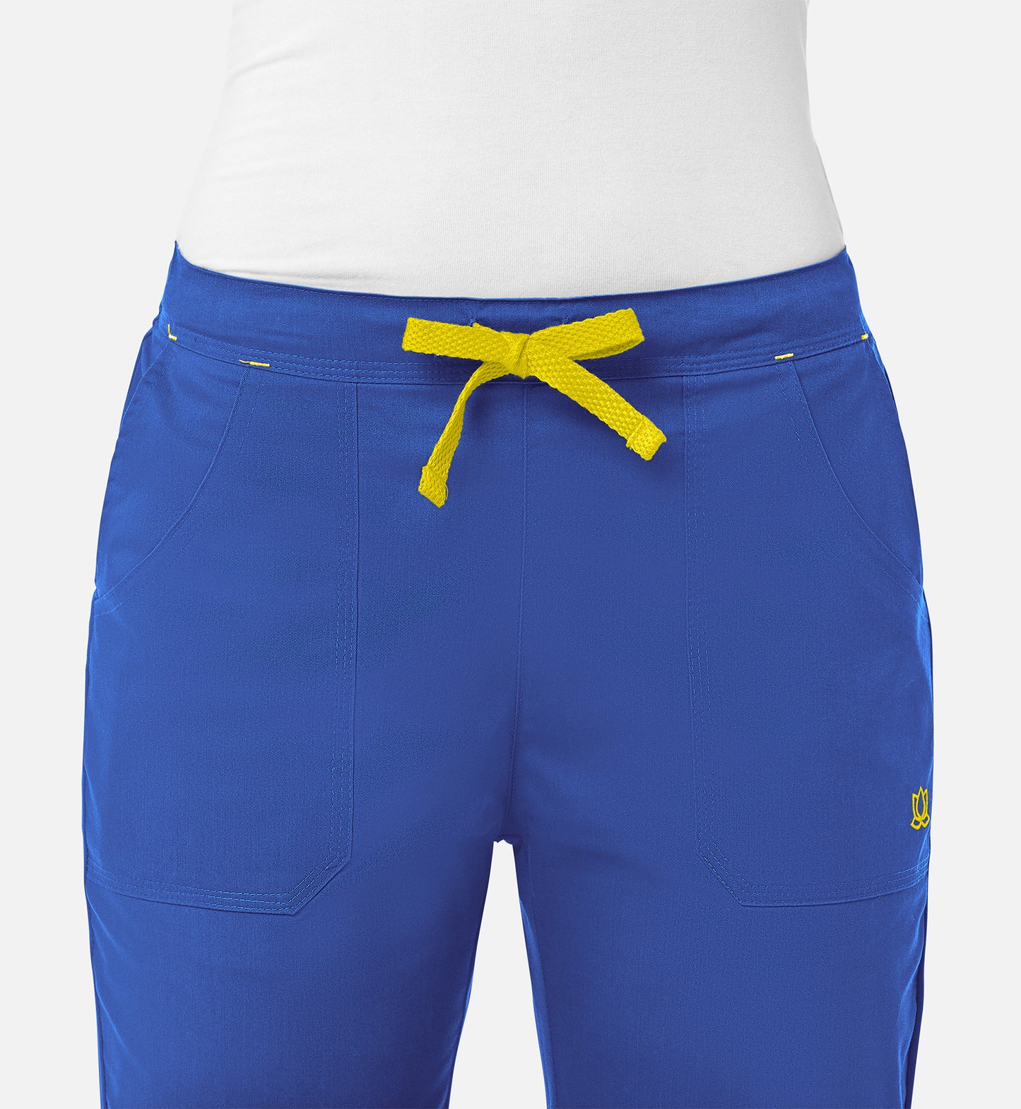 Blossom 9102 Multi-Pocket Flare Pants Royal Blue