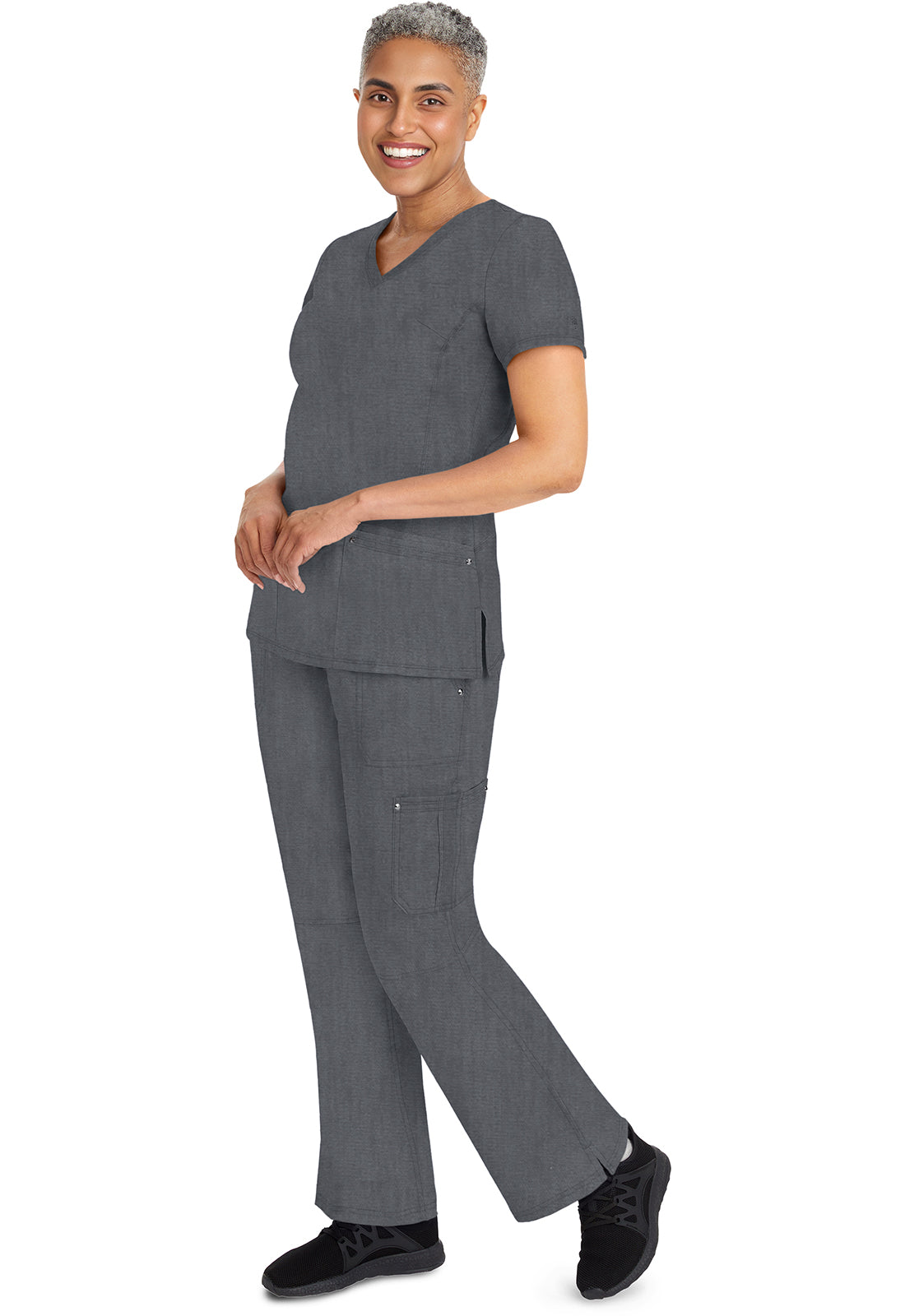 Healing Hands 9133 Tori Yoga Scrub Pants Heather Grey Image