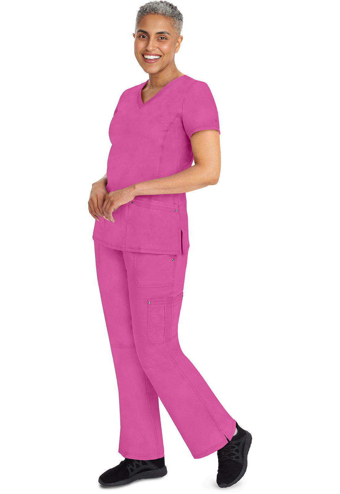 Healing Hands 9133 Tori Yoga Scrub Pants Shocking Pink Image