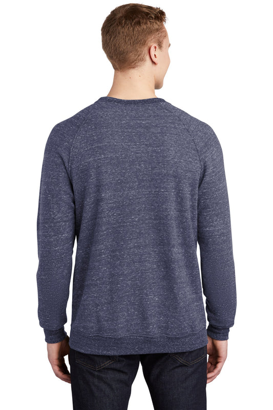 Jerzees Snow Heather French Terry Raglan Crew 91M Navy
