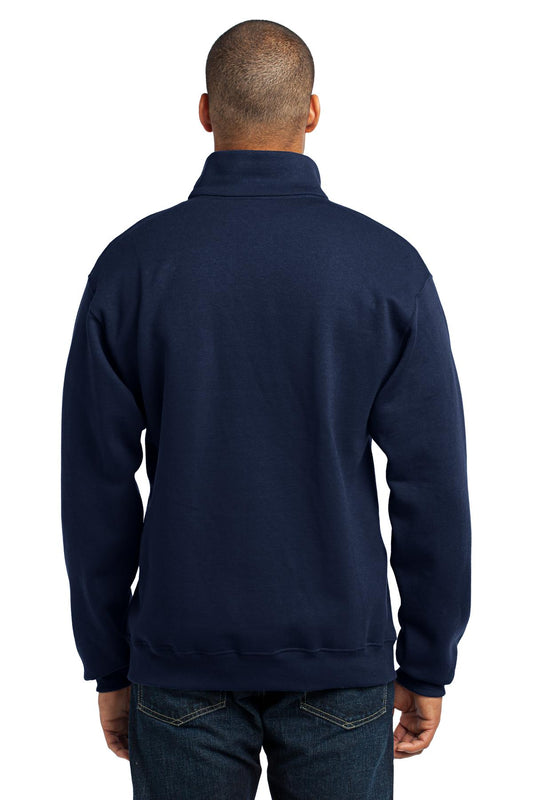 Jerzees NuBlend 1/4-Zip Cadet Collar Sweatshirt. 995M Navy