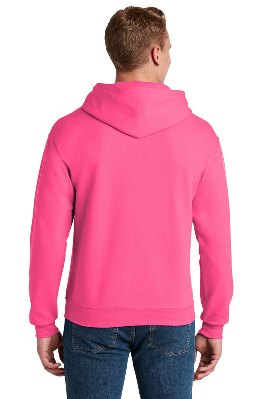 Jerzees NuBlend Pullover Hooded Sweatshirt. 996M Neon Pink
