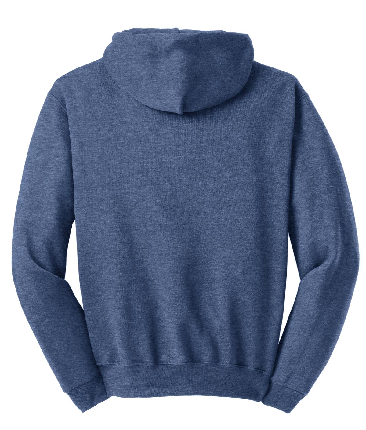 Jerzees NuBlend Pullover Hooded Sweatshirt. 996M Vintage Heather Blue