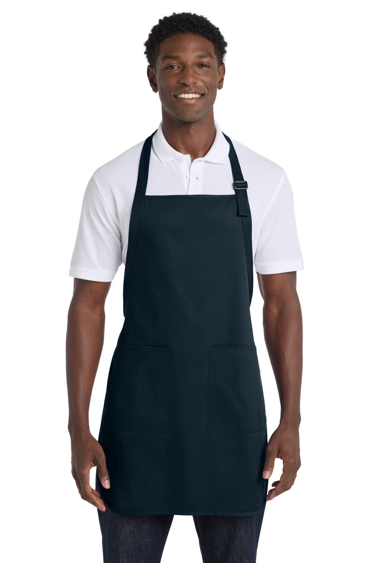 Port Authority Full-Length Apron with Pockets A500 Navy