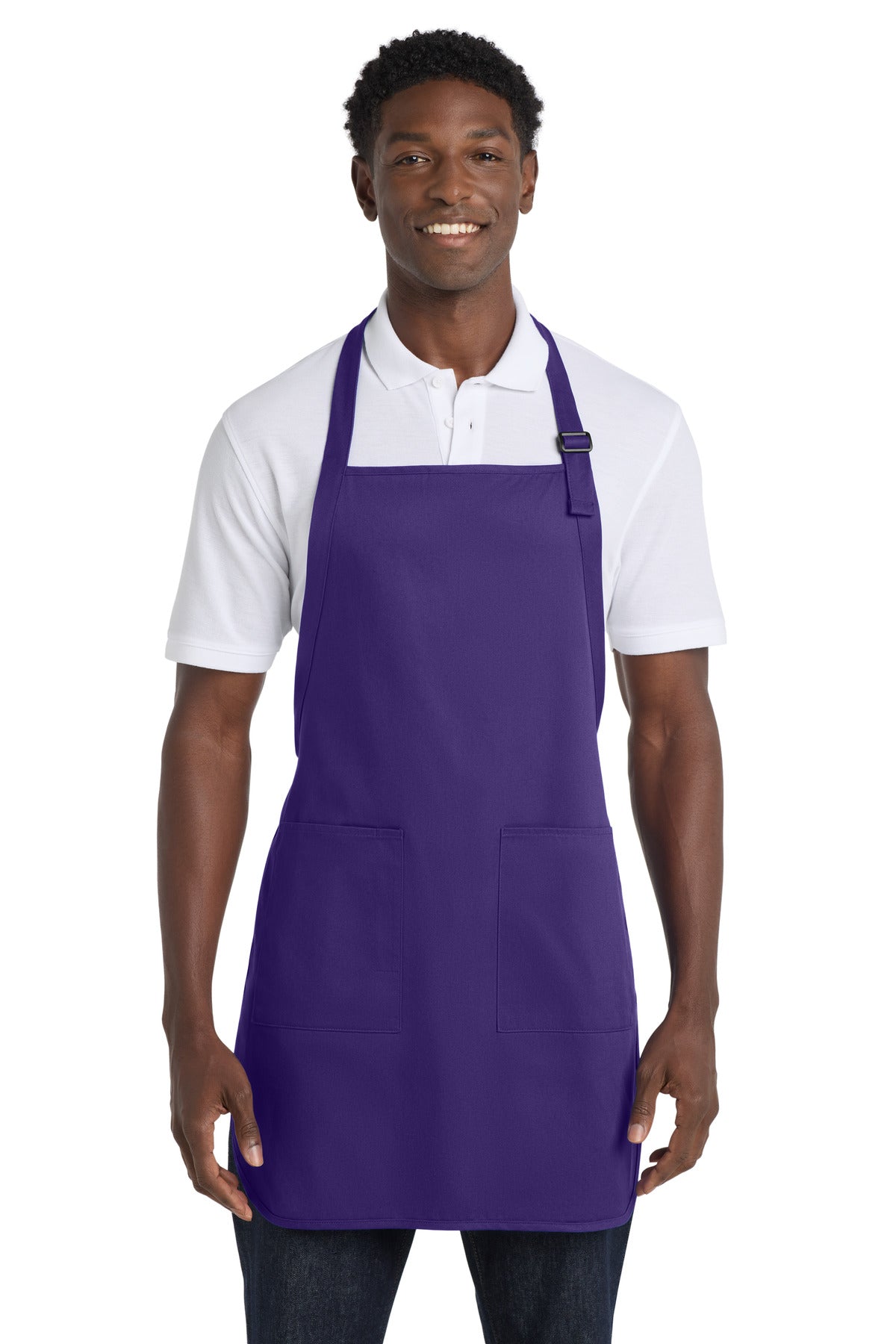 Port Authority Full-Length Apron with Pockets A500 Prism Purple