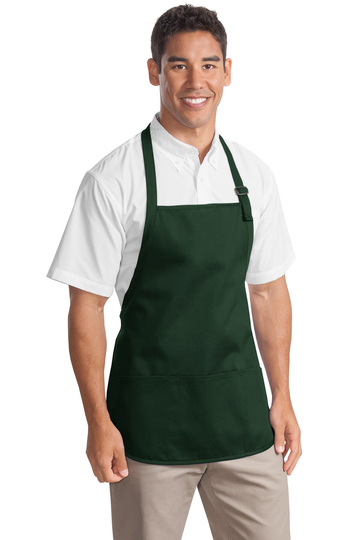 Port Authority Medium-Length Apron with Pouch Pockets. A510 Hunter