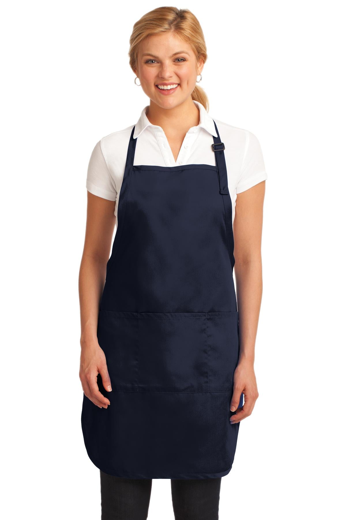 Port Authority Easy Care Full-Length Apron with Stain Release A703 Navy