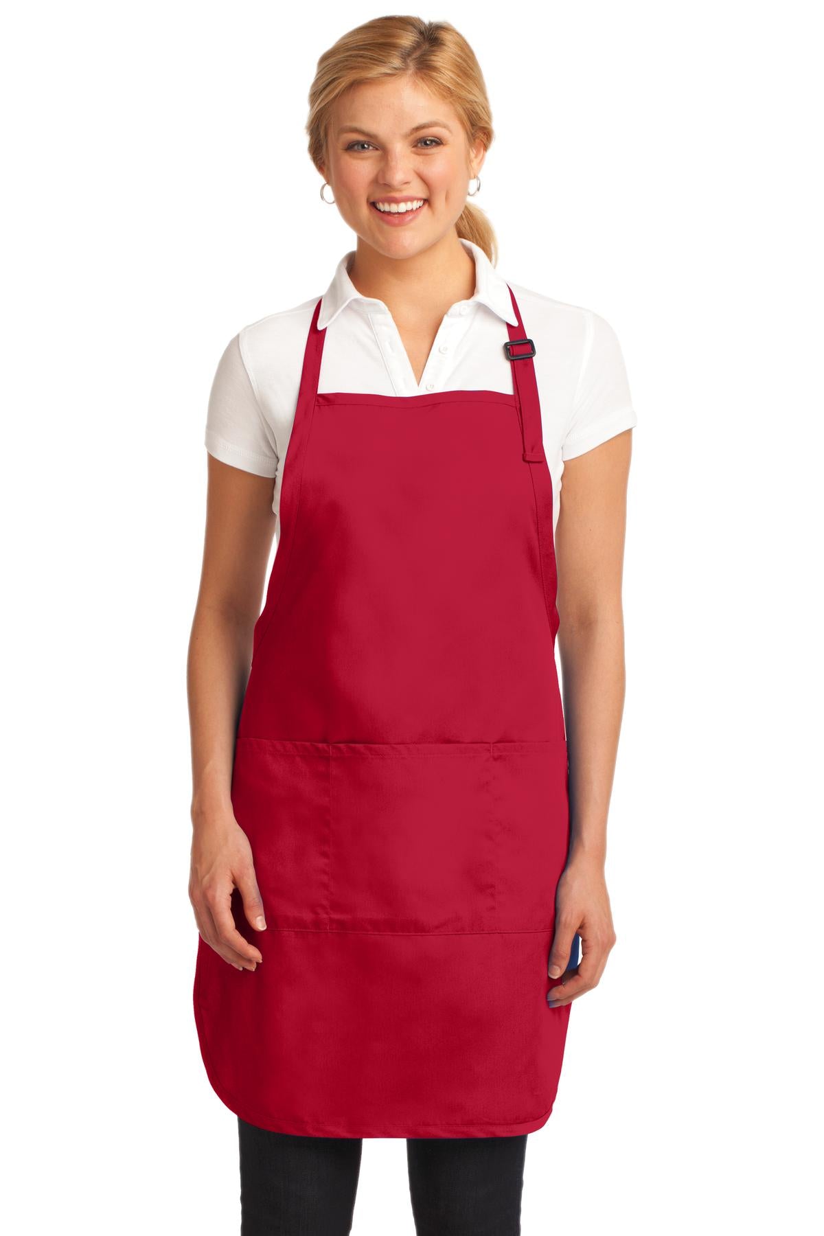 Port Authority Easy Care Full-Length Apron with Stain Release A703 Red