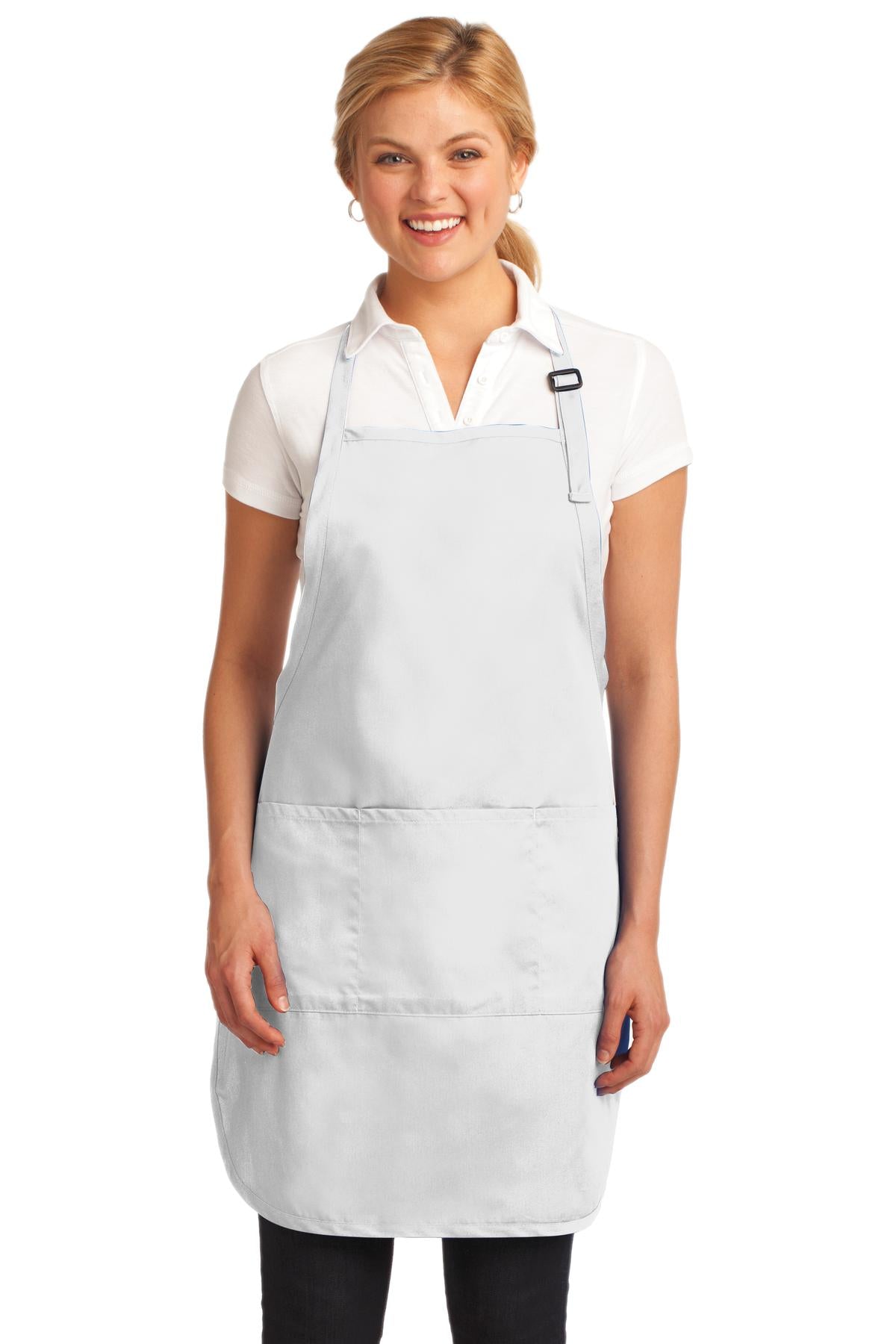 Port Authority Easy Care Full-Length Apron with Stain Release A703 White