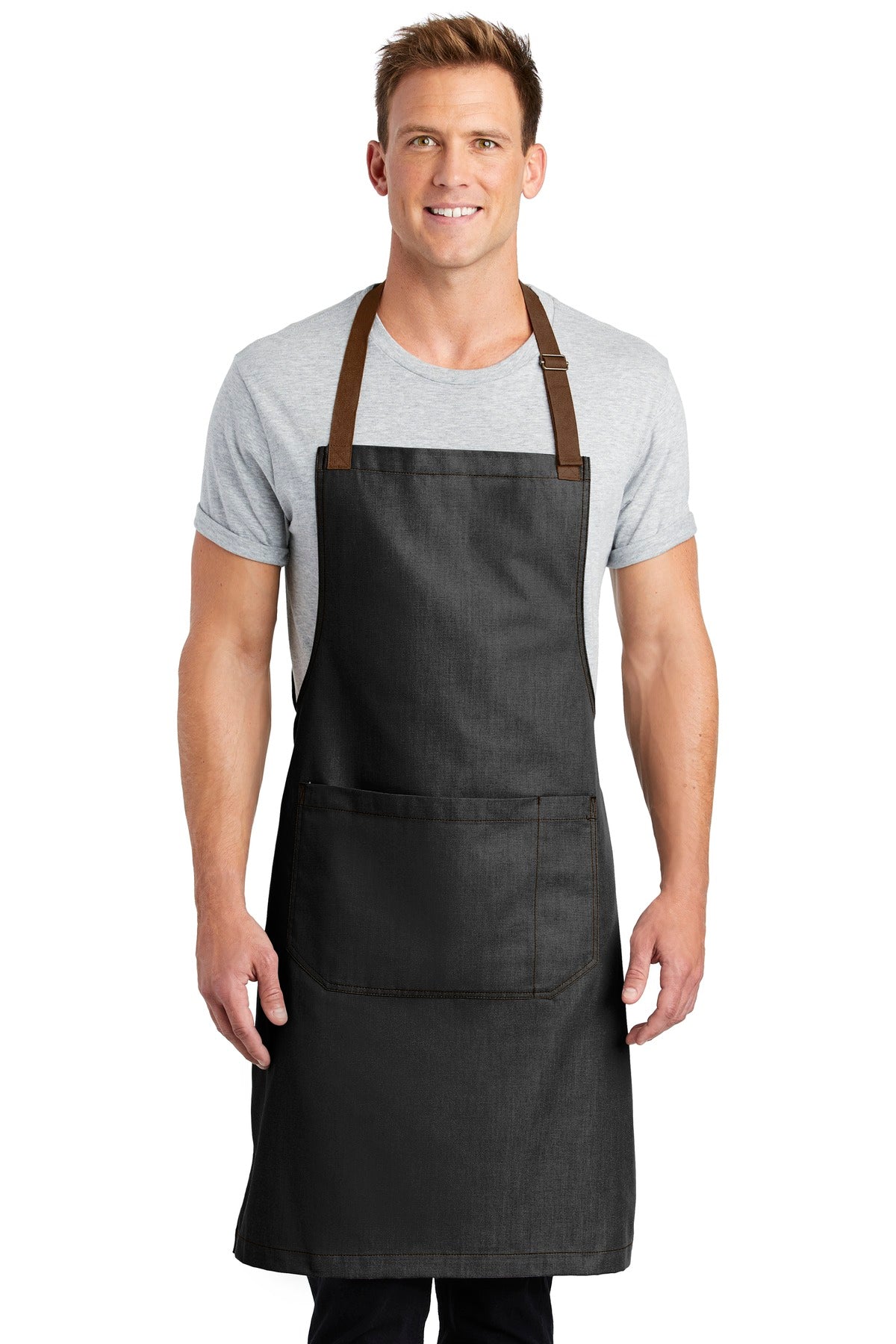 Port Authority Market Full-Length Bib Apron A800 Dark Midnight