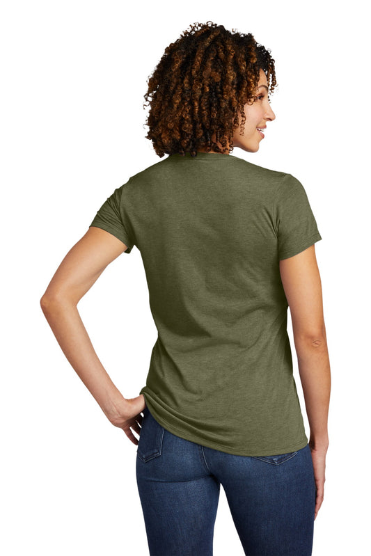 Allmade Women's Tri-Blend V-Neck Tee AL2018 Olive You Green