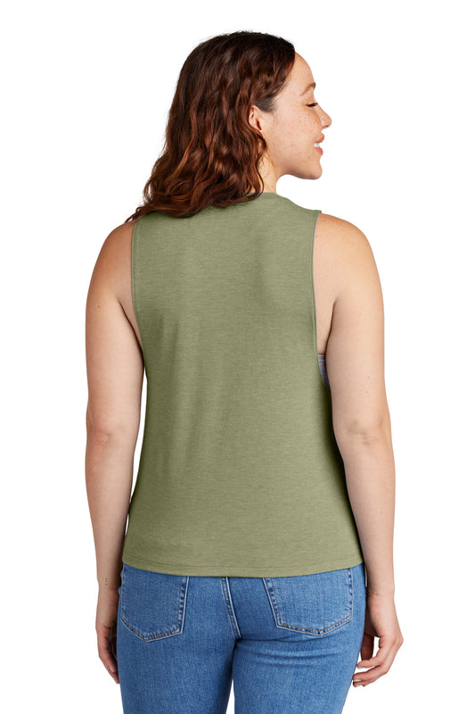 Allmade Women's Tri-Blend Muscle Tank AL2020 Olive You Green