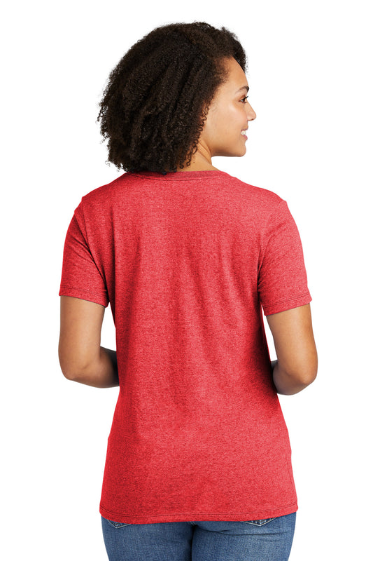 Allmade Women's Recycled Blend V-Neck Tee AL2303 Reclaimed Red Heather