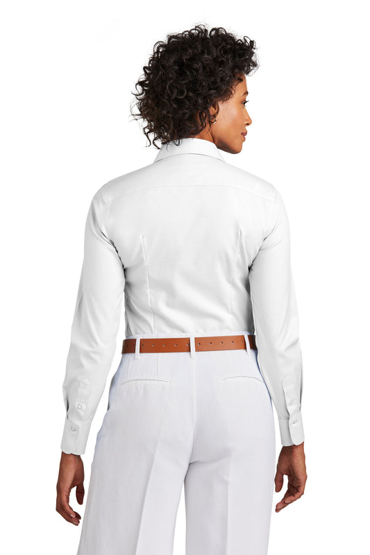 Brooks Brothers Women's Wrinkle-Free Stretch Pinpoint Shirt BB18001 White