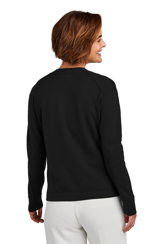 Brooks Brothers Women's Cotton Stretch Cardigan Sweater BB18405 Deep Black