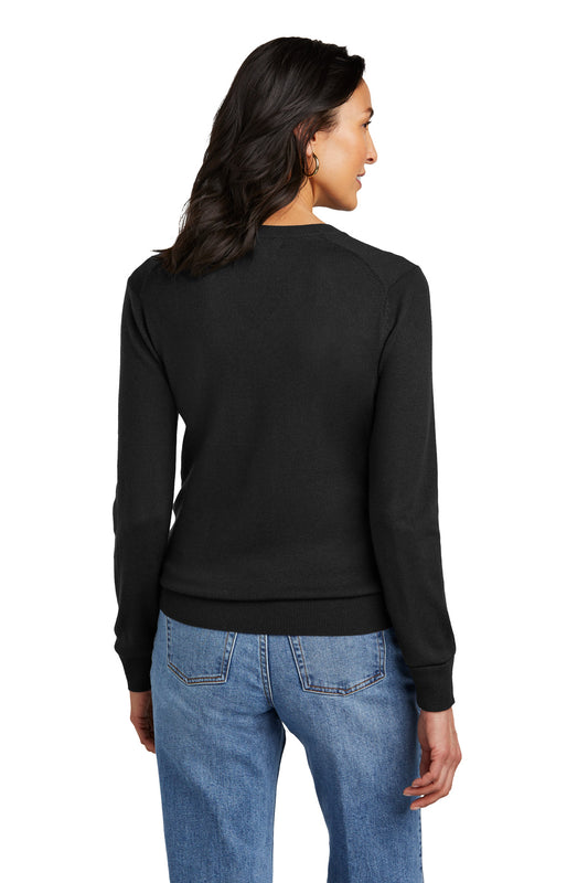 Brooks Brothers Women's Washable Merino V-Neck Sweater BB18411 Deep Black