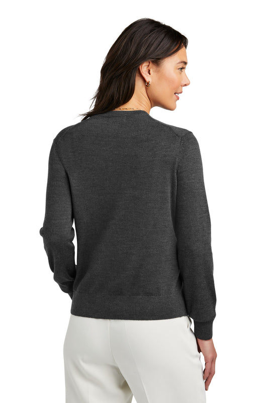 Brooks Brothers Women's Washable Merino Cardigan Sweater BB18413 Windsor Grey Heather
