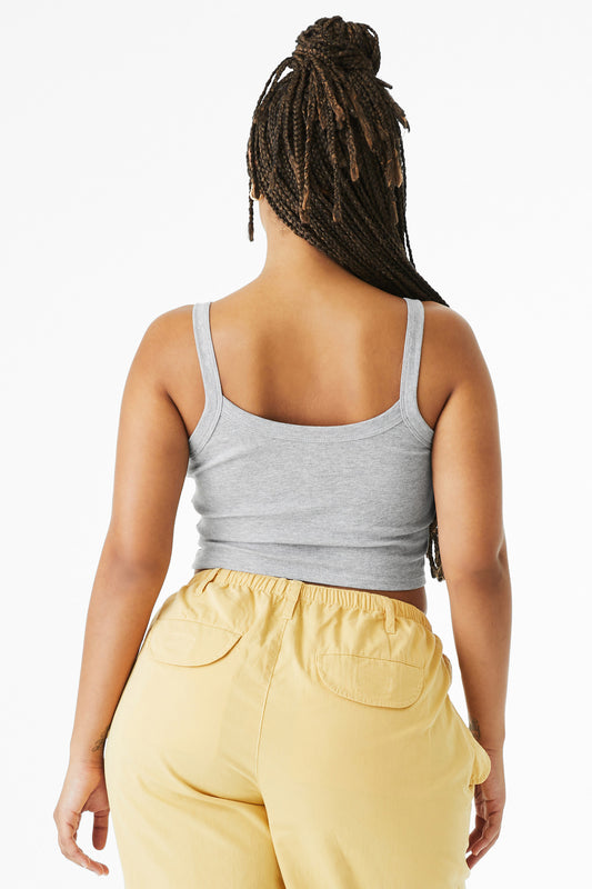 Bella+Canvas Women's Micro Rib Spaghetti Strap Tank BC1012 Athletic Heather