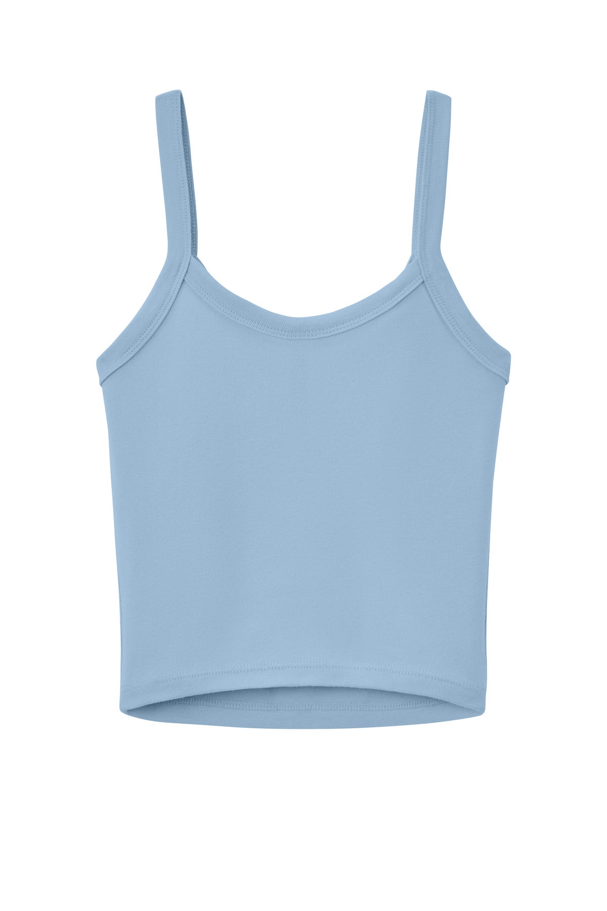 Bella+Canvas Women's Micro Rib Spaghetti Strap Tank BC1012 Solid Baby Blue Blend