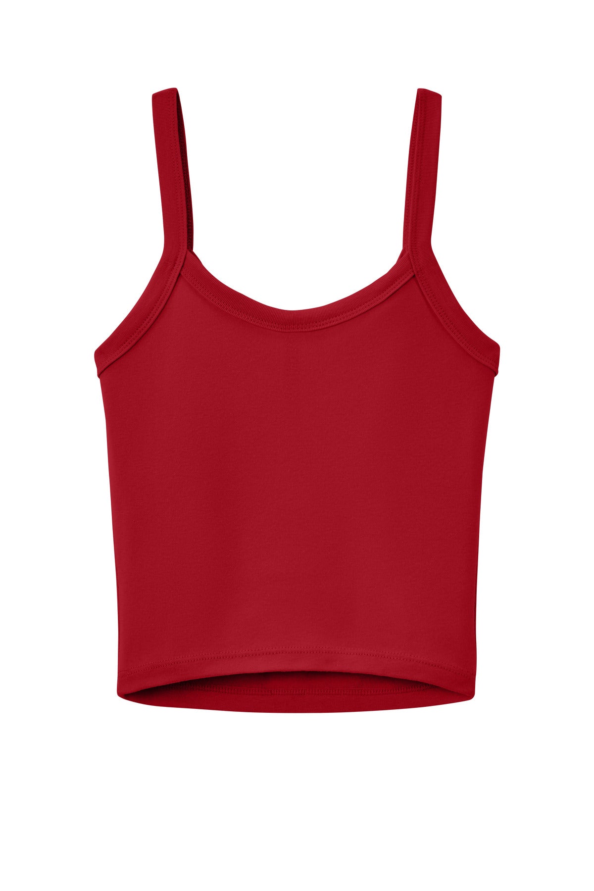Bella+Canvas Women's Micro Rib Spaghetti Strap Tank BC1012 Solid Red Blend