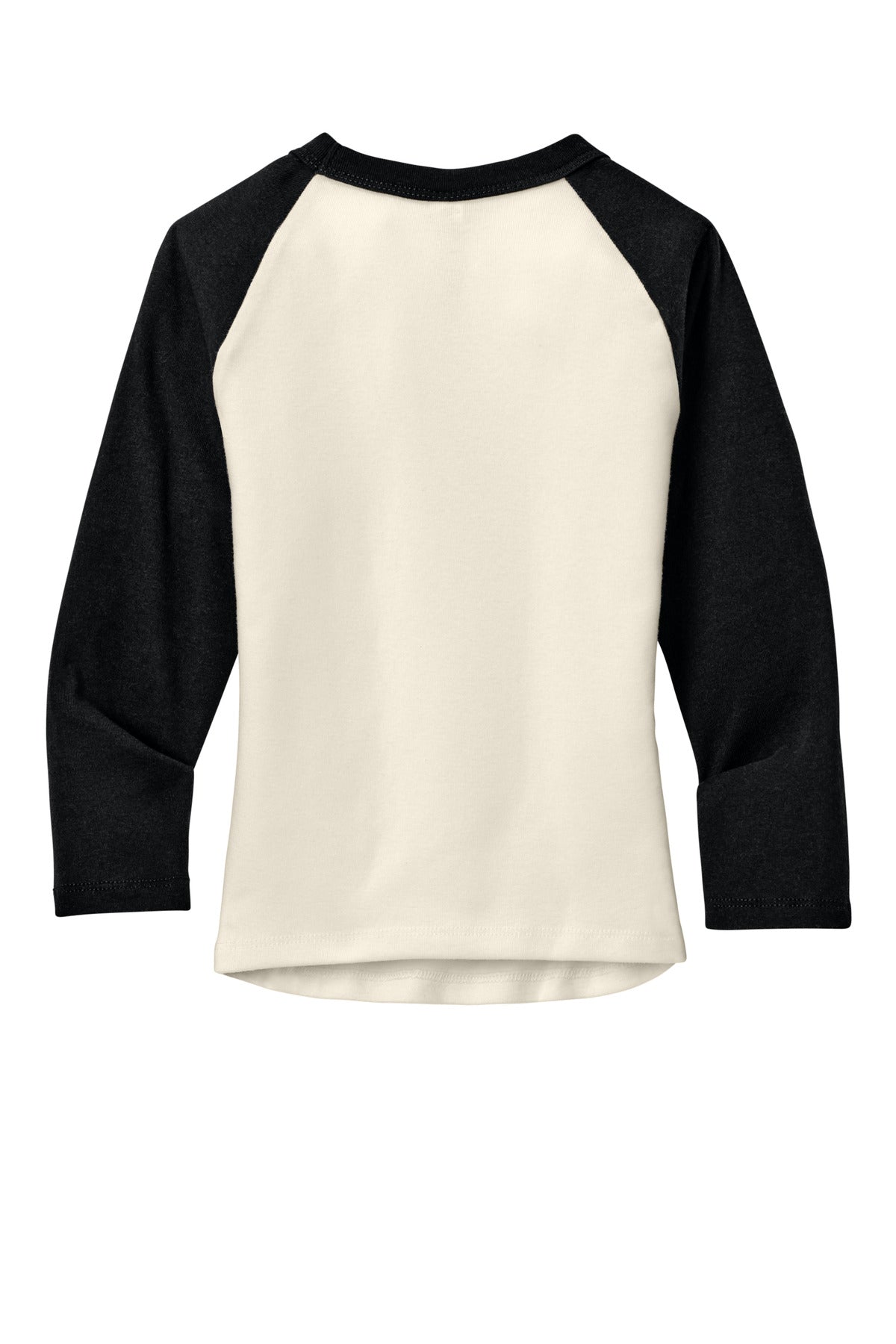 Bella+Canvas Women's Micro Rib 3/4 Raglan Baby Tee BC1200 Natural/Black