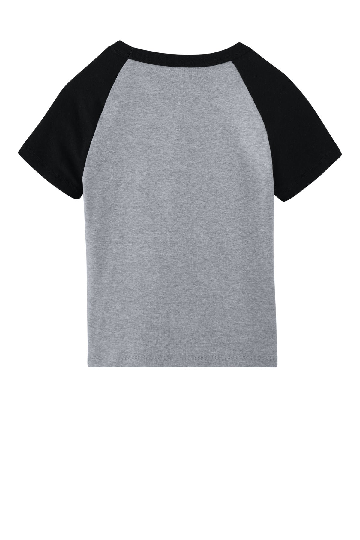 Bella+Canvas Women's Micro Rib Raglan Baby Tee BC1201 Athletic Heather/Black