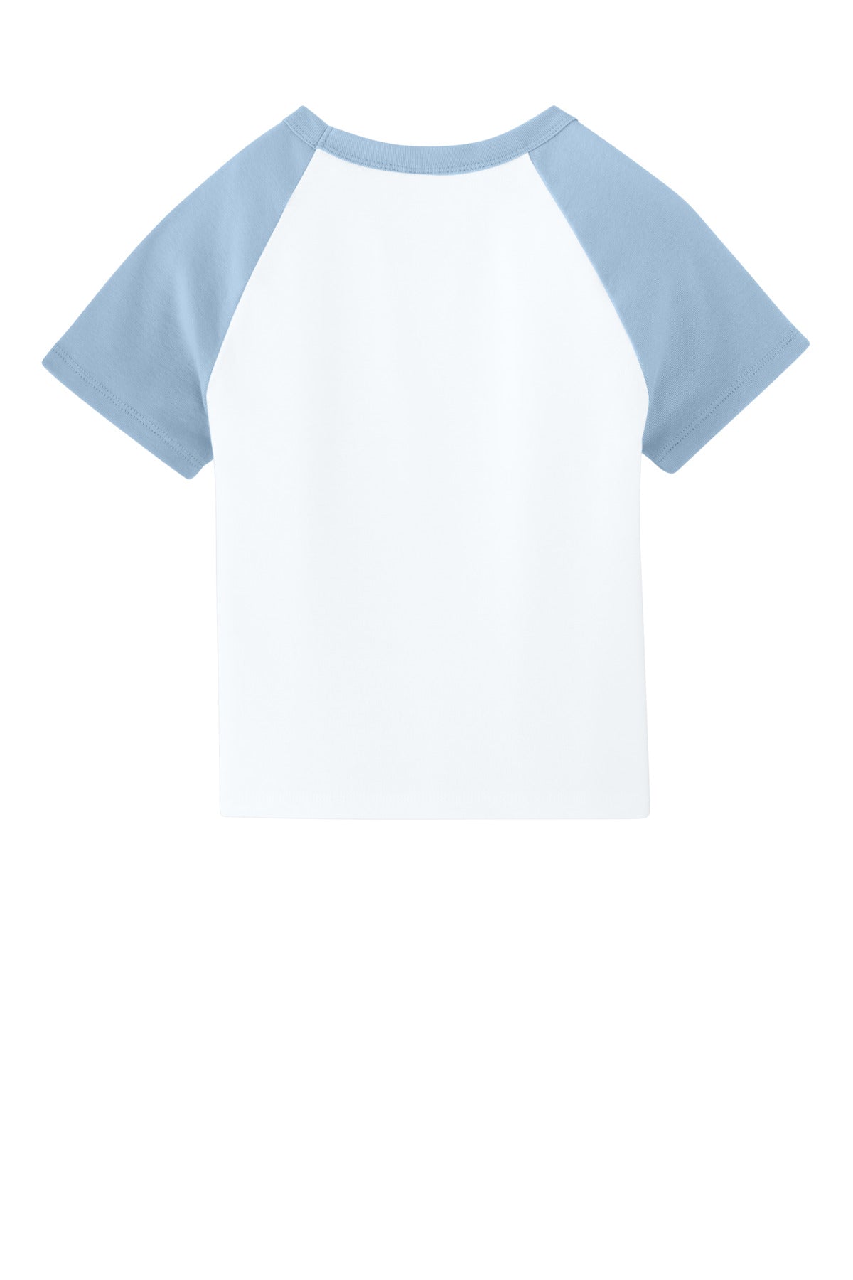 Bella+Canvas Women's Micro Rib Raglan Baby Tee BC1201 White/Baby Blue