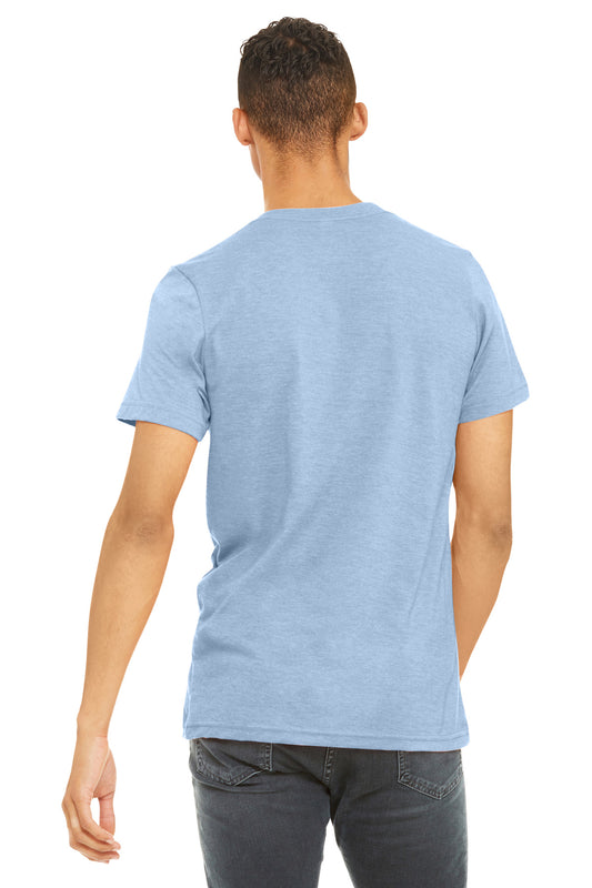 Bella+Canvas Unisex Heather CVC Short Sleeve Tee BC3001CVC Heather Baby Blue