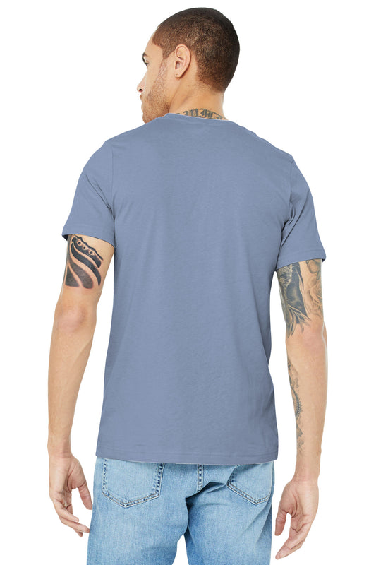 BELLA+CANVAS Unisex Heather CVC Short Sleeve Tee. BC3001CVC Heather Blue
