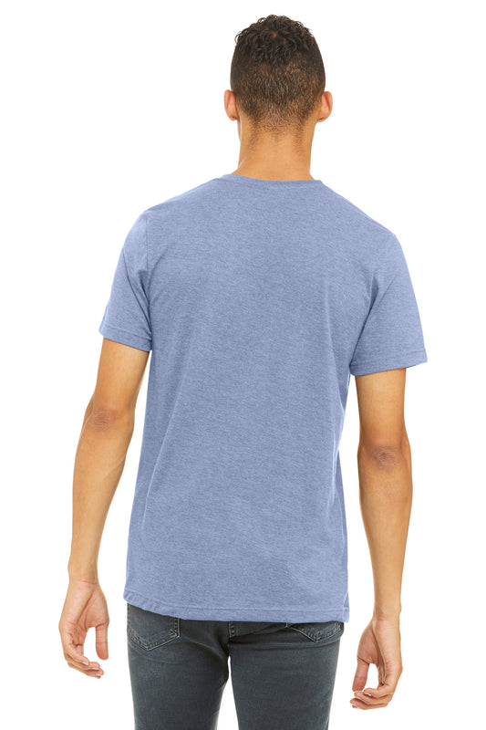 Bella+Canvas Unisex Heather CVC Short Sleeve Tee BC3001CVC Heather Blue