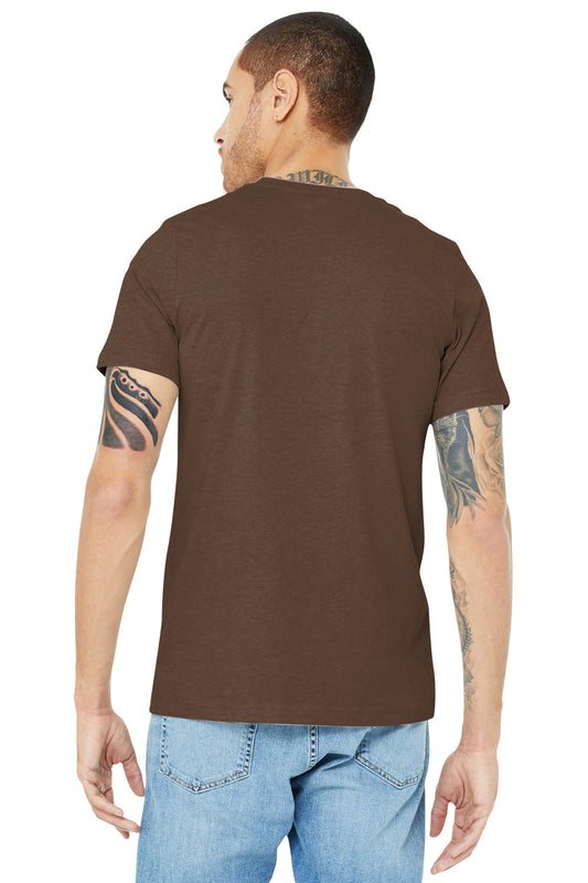 BELLA+CANVAS Unisex Heather CVC Short Sleeve Tee. BC3001CVC Heather Brown