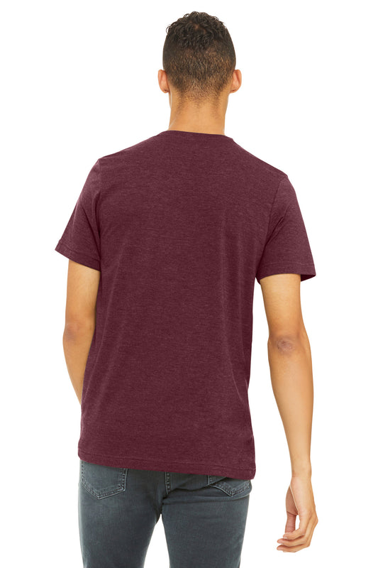 Bella+Canvas Unisex Heather CVC Short Sleeve Tee BC3001CVC Heather Cardinal