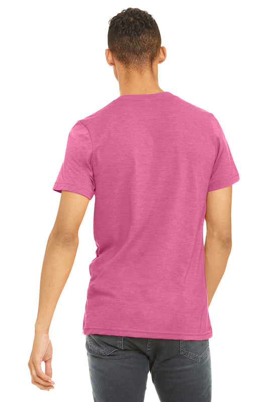 Bella+Canvas Unisex Heather CVC Short Sleeve Tee BC3001CVC Heather Charity Pink