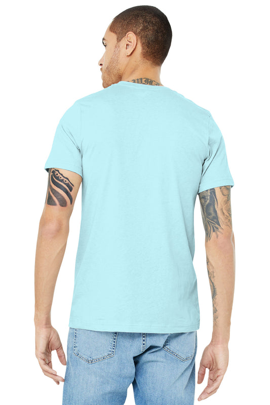 BELLA+CANVAS Unisex Heather CVC Short Sleeve Tee. BC3001CVC Heather Ice Blue