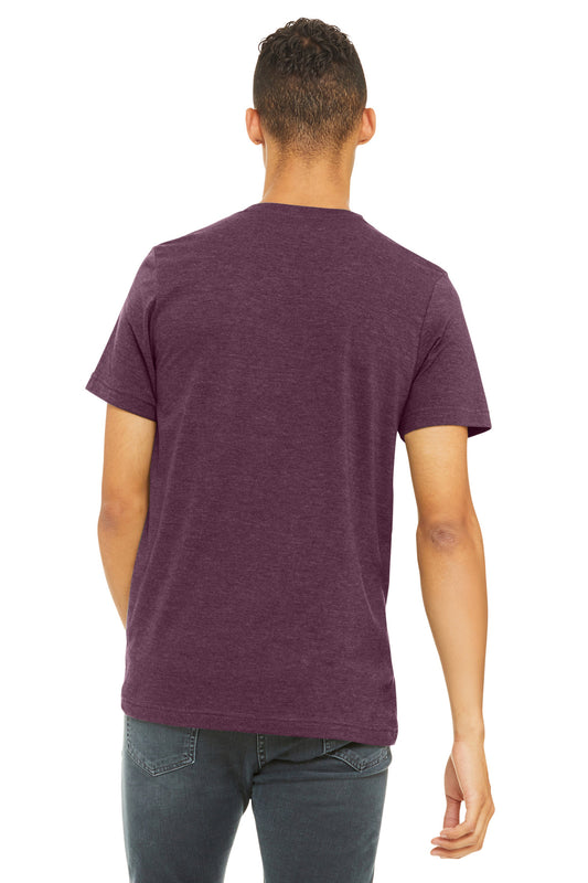 Bella+Canvas Unisex Heather CVC Short Sleeve Tee BC3001CVC Heather Maroon