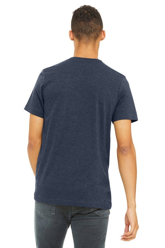 Bella+Canvas Unisex Heather CVC Short Sleeve Tee BC3001CVC Heather Navy