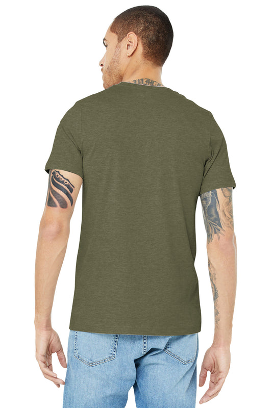 BELLA+CANVAS Unisex Heather CVC Short Sleeve Tee. BC3001CVC Heather Olive