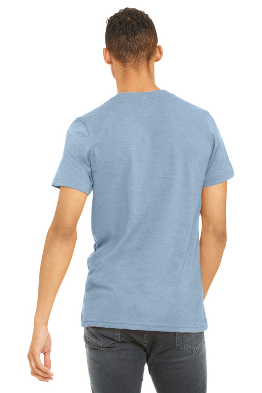 Bella+Canvas Unisex Heather CVC Short Sleeve Tee BC3001CVC Heather Prism Blue